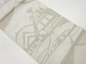 民家模様織出し名古屋帯